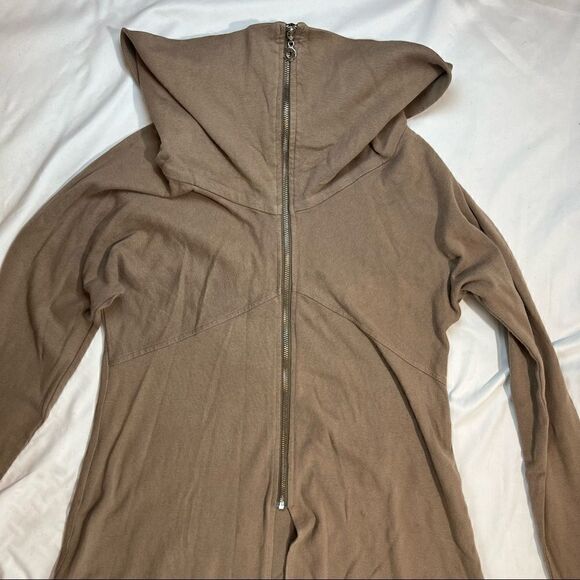 Soft Surroundings Brown Zipper Cowl Neck Tunic Jacket M - Picture 4 of 11